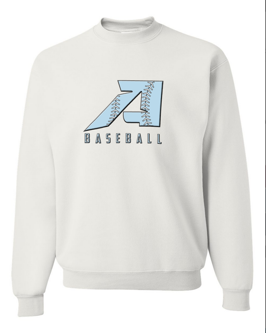 A Baseball – White Crewneck