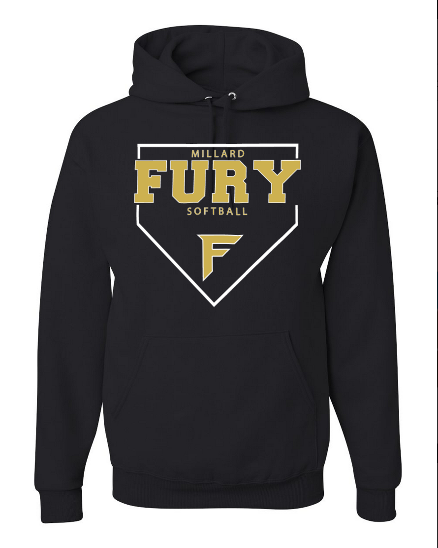 Fury Gold - Home Plate/White – Black Hoodie