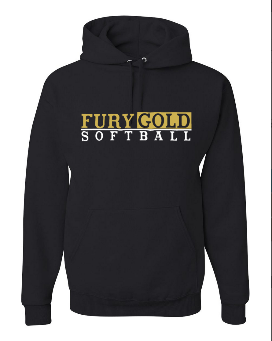 Fury Gold – Fury Gold Softball – Black Hoodie