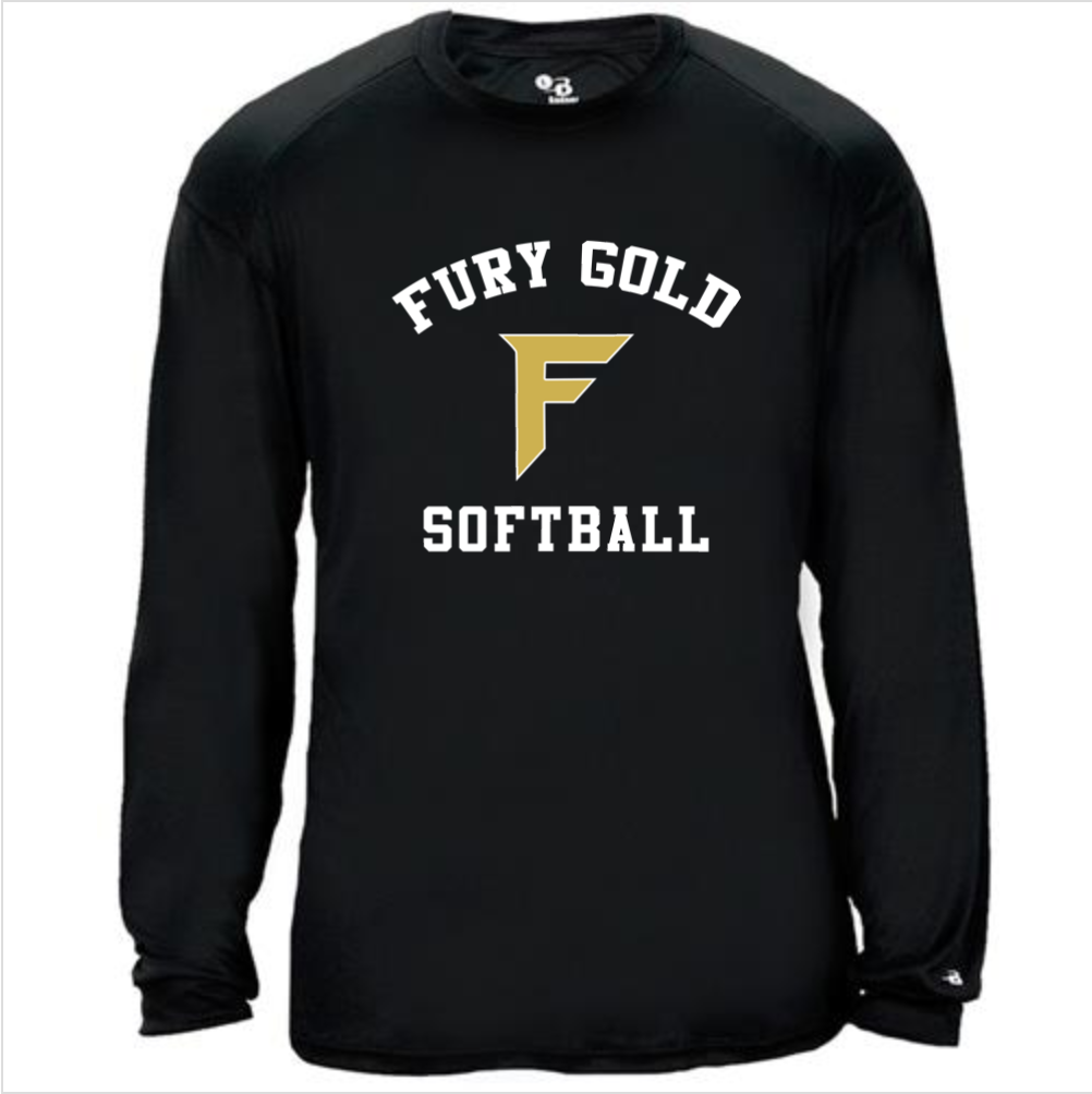 Fury Gold - Simple Gold - Black Performance Long Sleeve