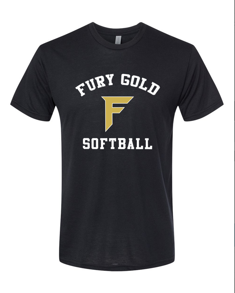 Fury Gold - Simple Gold - Black T-shirt