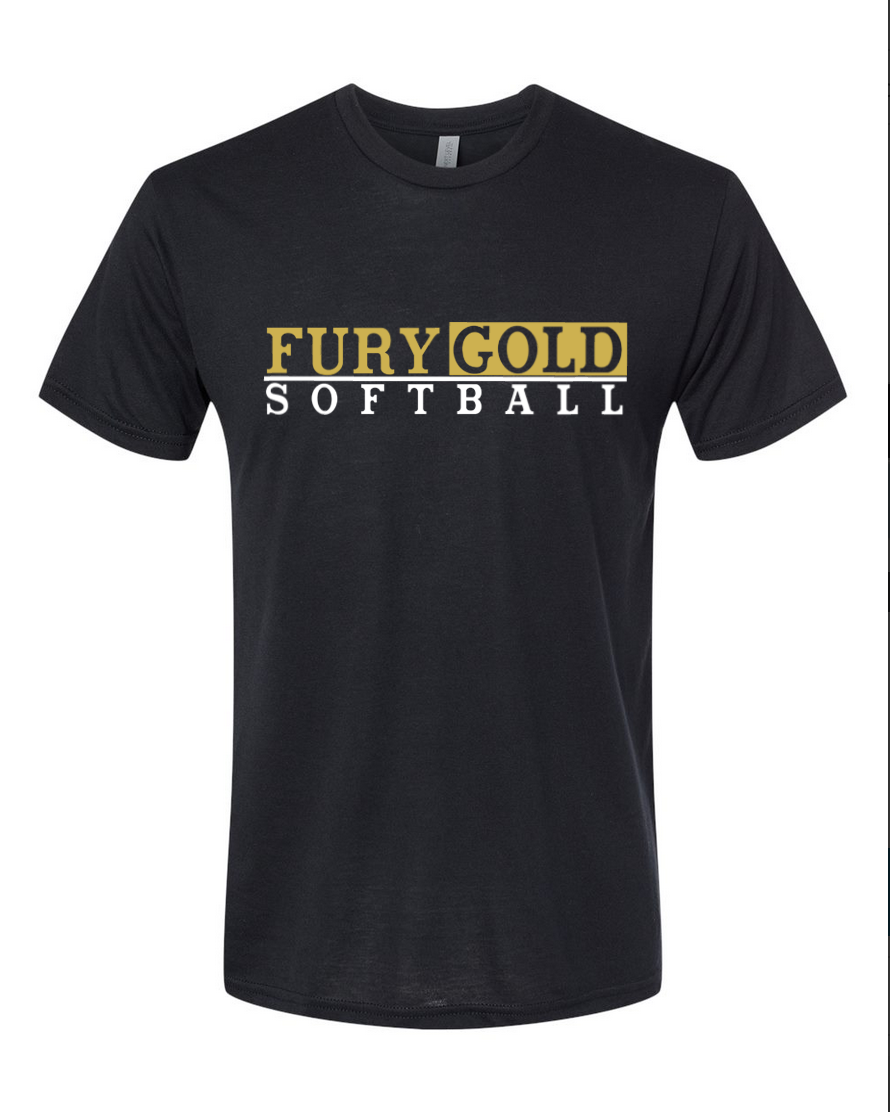 Fury Gold – Fury Gold Softball – Black T-shirt