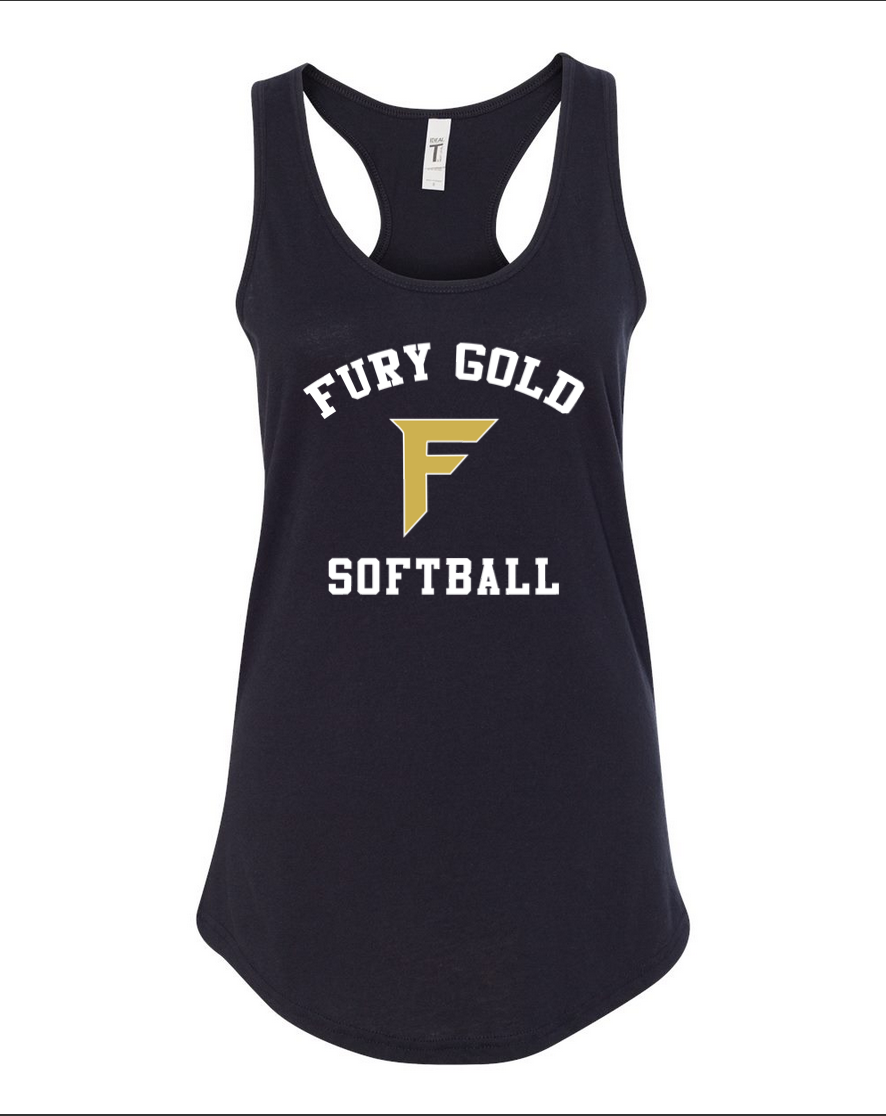 Fury Gold Simple Gold - Black Tank Top