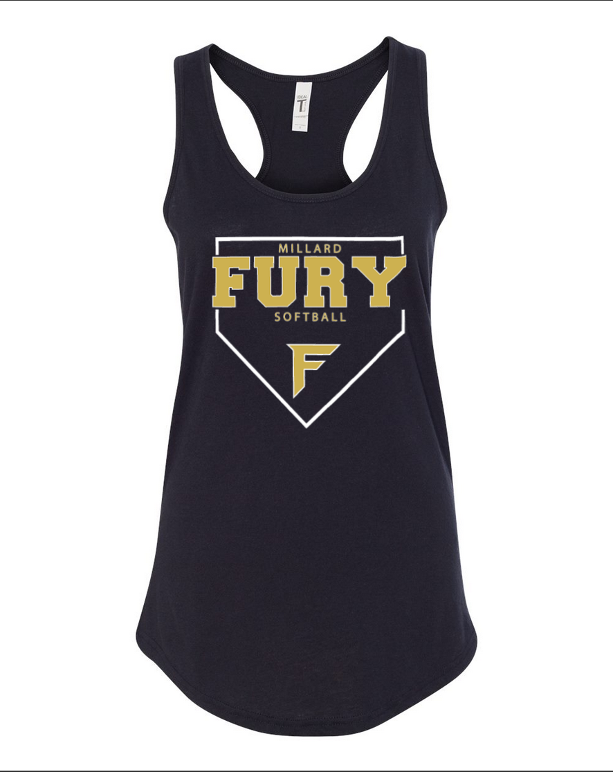 Fury Gold - Home Plate/White – Black Tank Top