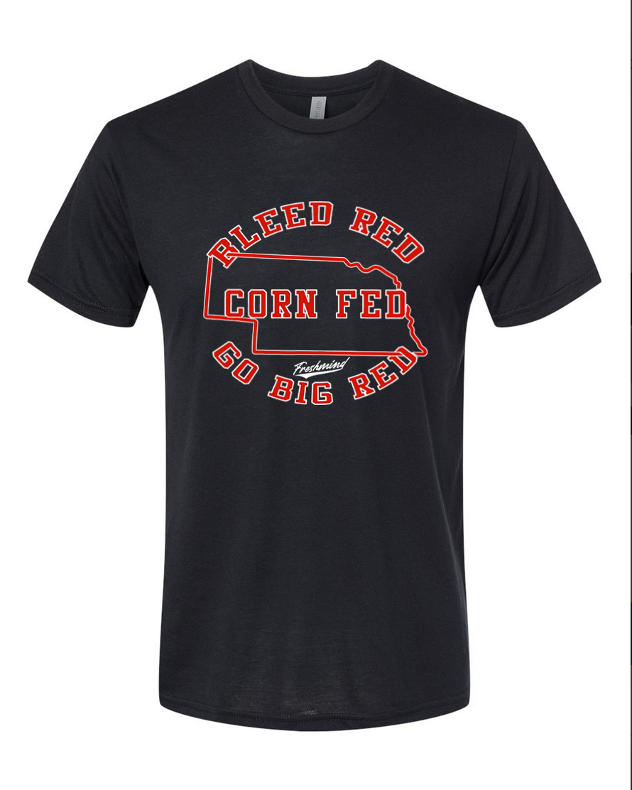 Bleed Red, Corn Fed, Go Big Red - Black