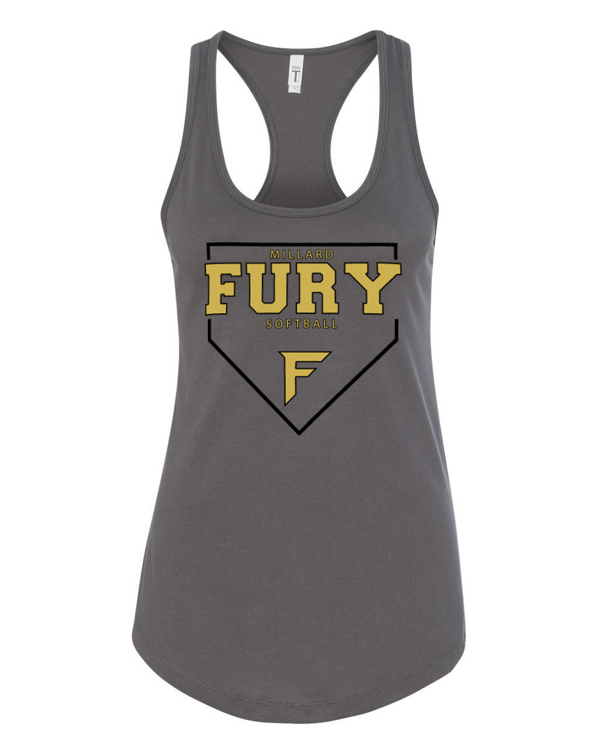 Fury Gold - Home Plate/Black - Dark Gray Tank Top