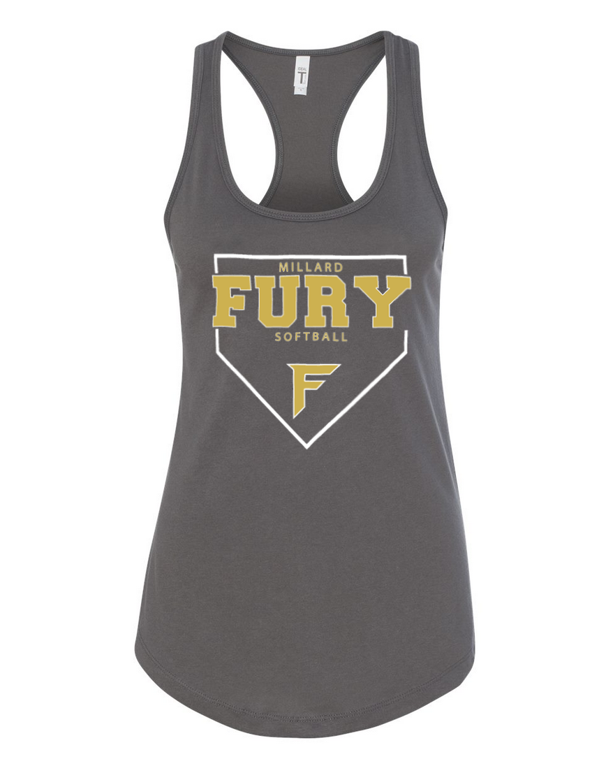 Fury Gold - Home Plate/White – Dark Gray Tank Top