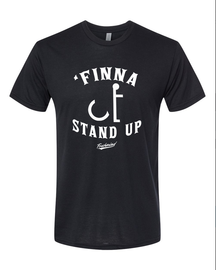 Finna Stand Up - Black T-Shirt