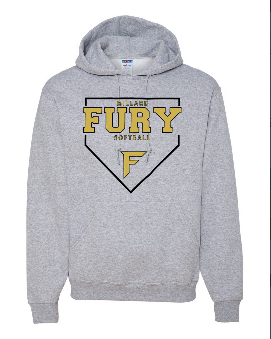 Fury Gold - Home Plate/Black - Gray Hoodie
