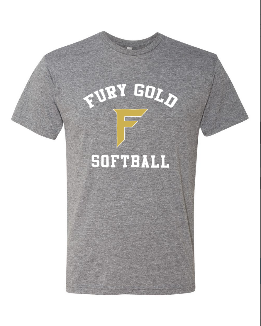 Fury Gold - Simple Gold - Gray/White T-shirt