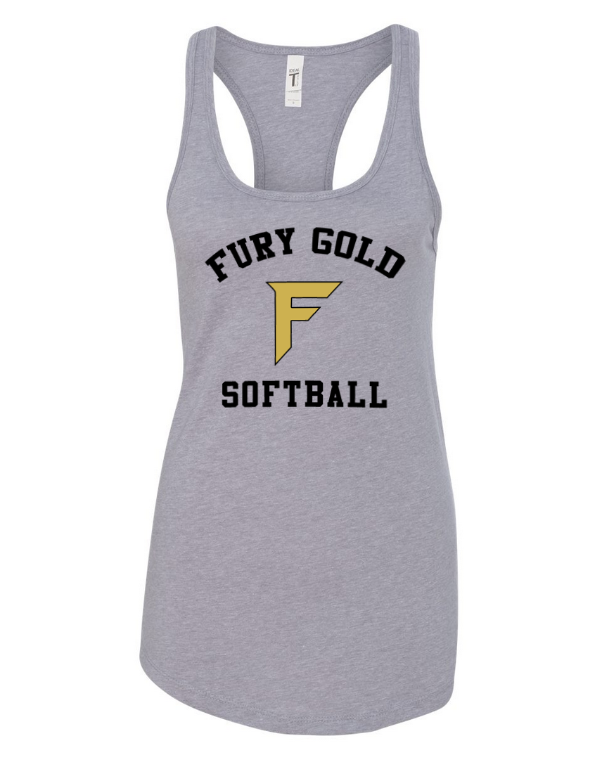 Fury Gold - Simple Gold - Light Gray/Black Tank Top
