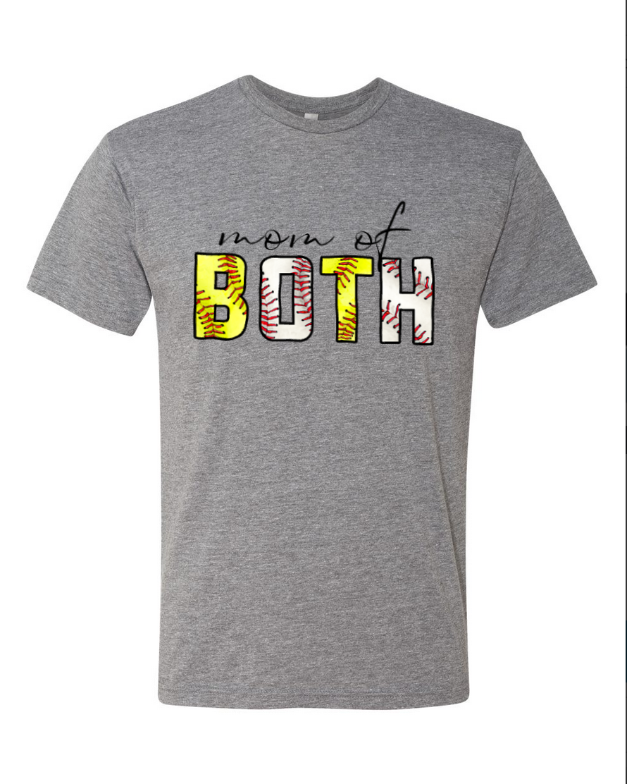 Mom of Both – Gray T-Shirt