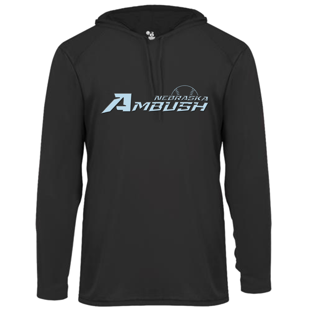 Nebraska Ambush – Black Performance Hoodie