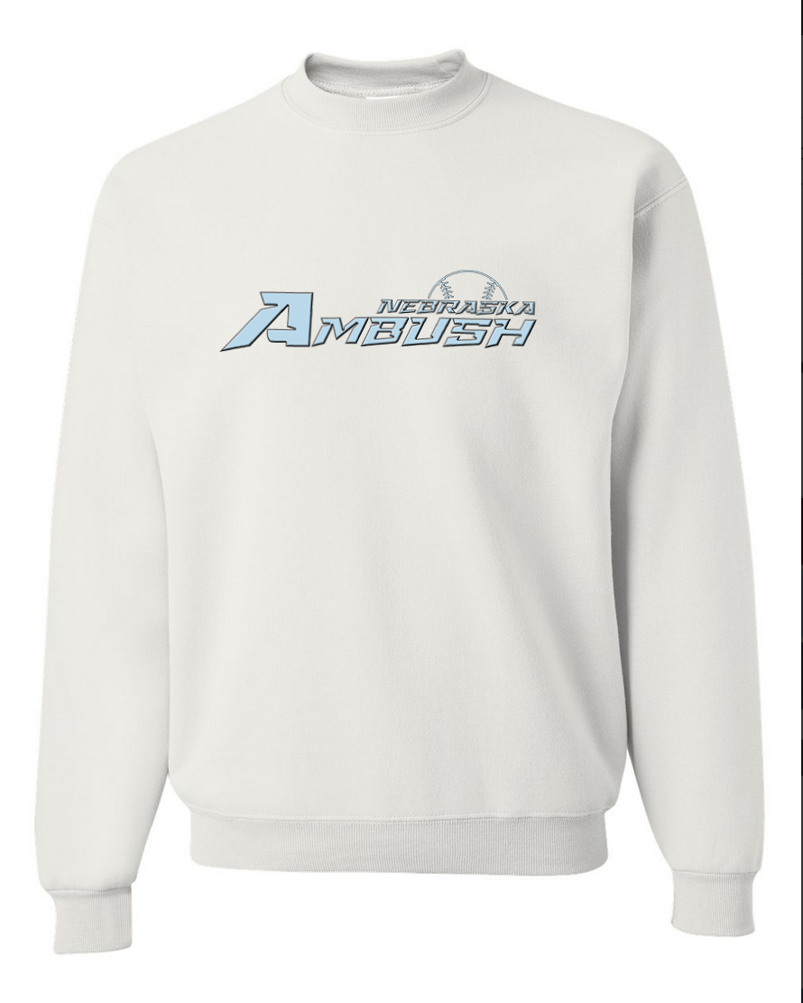 Nebraska Ambush – White Crewneck