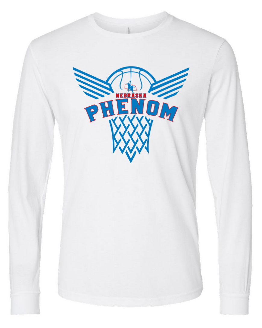 Phenom Basketball – White Long Sleeve