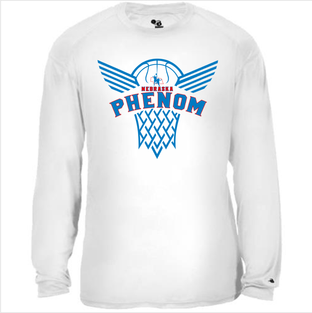 Phenom Basketball – White Performance Long Sleeve