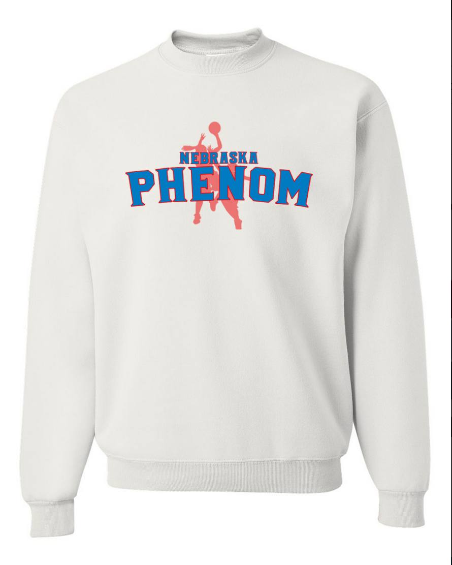 Phenom Logo – White Crewneck