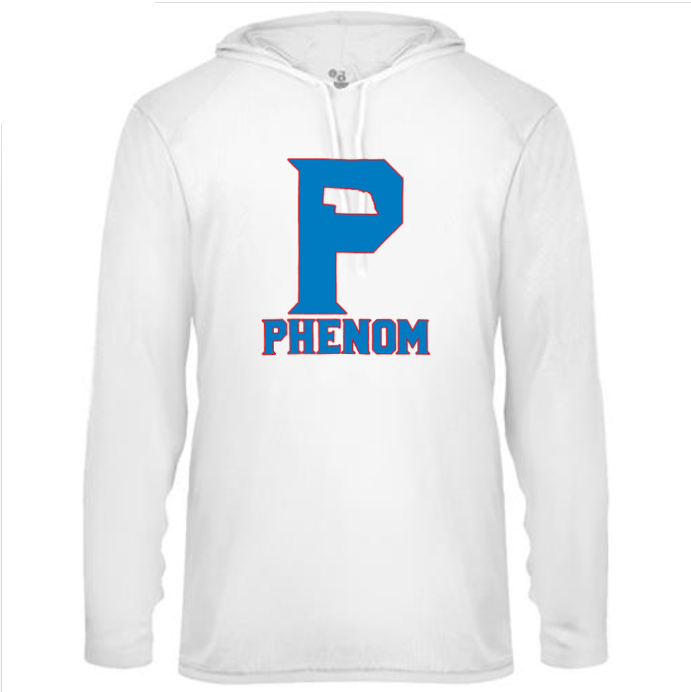 Phenom P – White Performance Hoodie