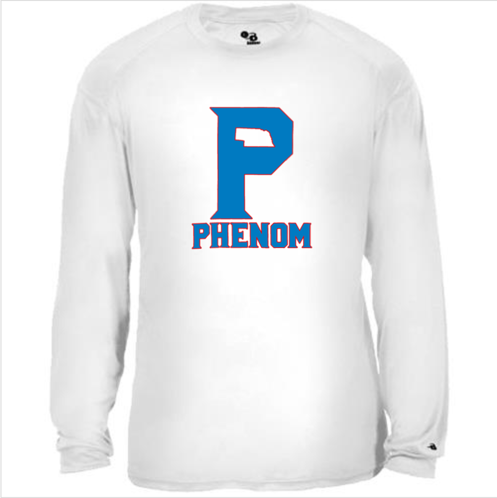 Phenom P – White Performance Long Sleeve
