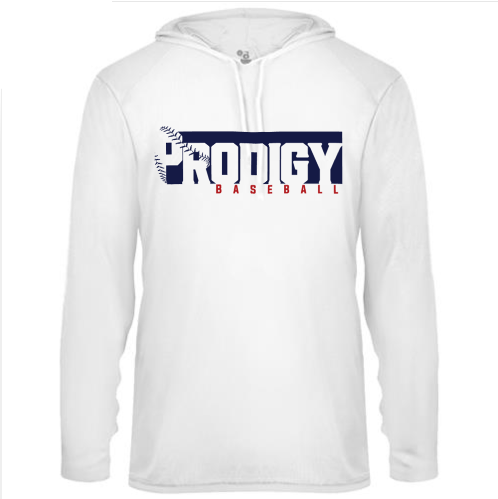 Prodigy Baseball – White Performance Hoodie