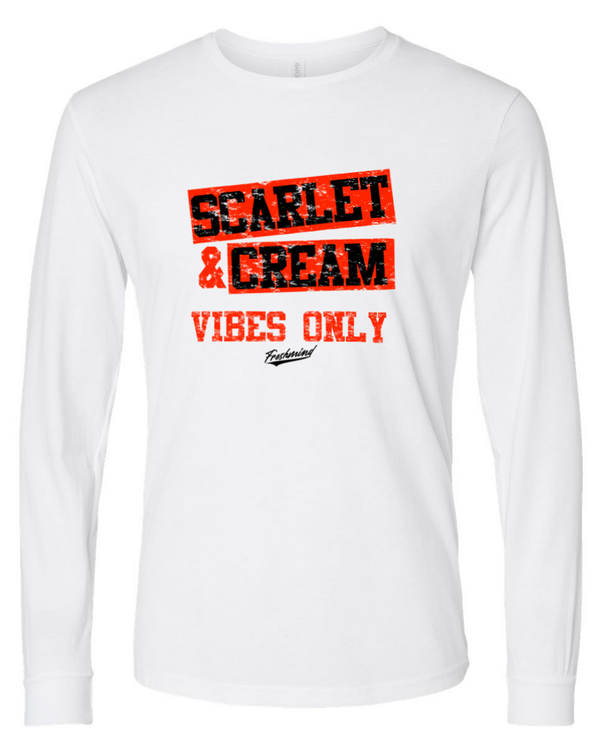 Scarlet & Cream – White Long Sleeve