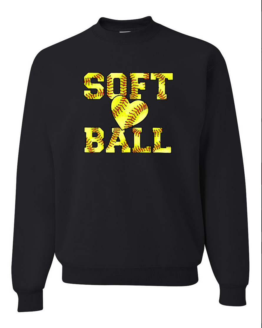 Softball – Black Crewneck