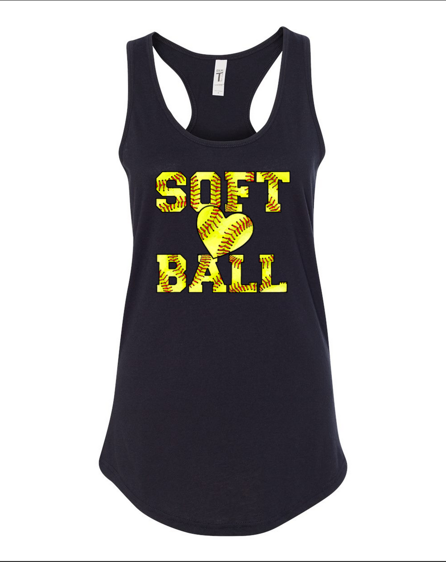 Softball – Black Tank Top