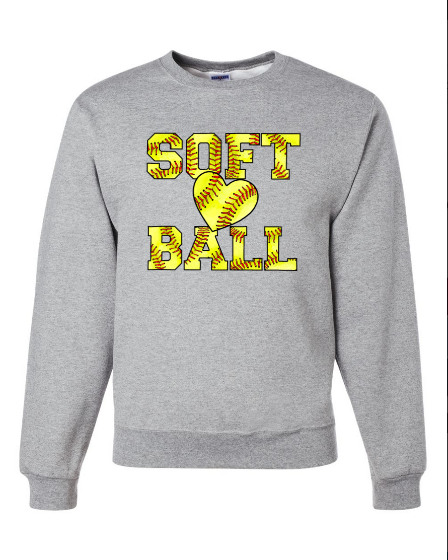 Softball – Gray Crewneck