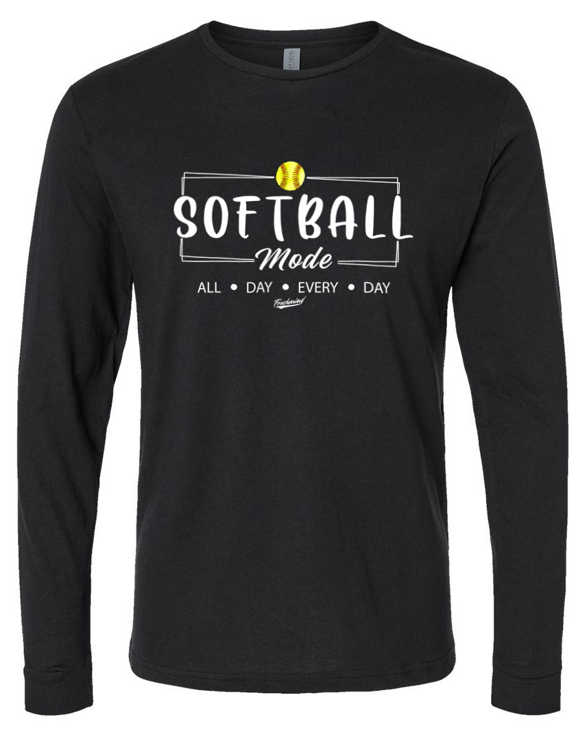 Softball Mode – Black Long Sleeve