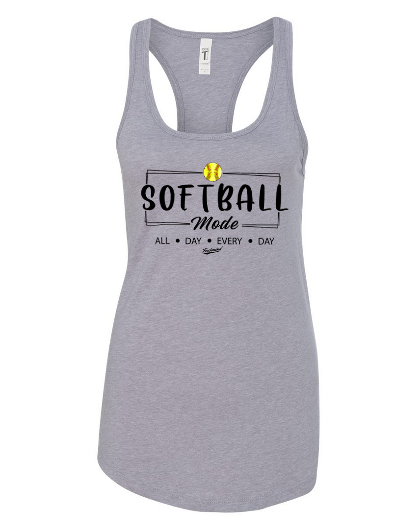 Softball Mode/Black – Light Gray Tank Top