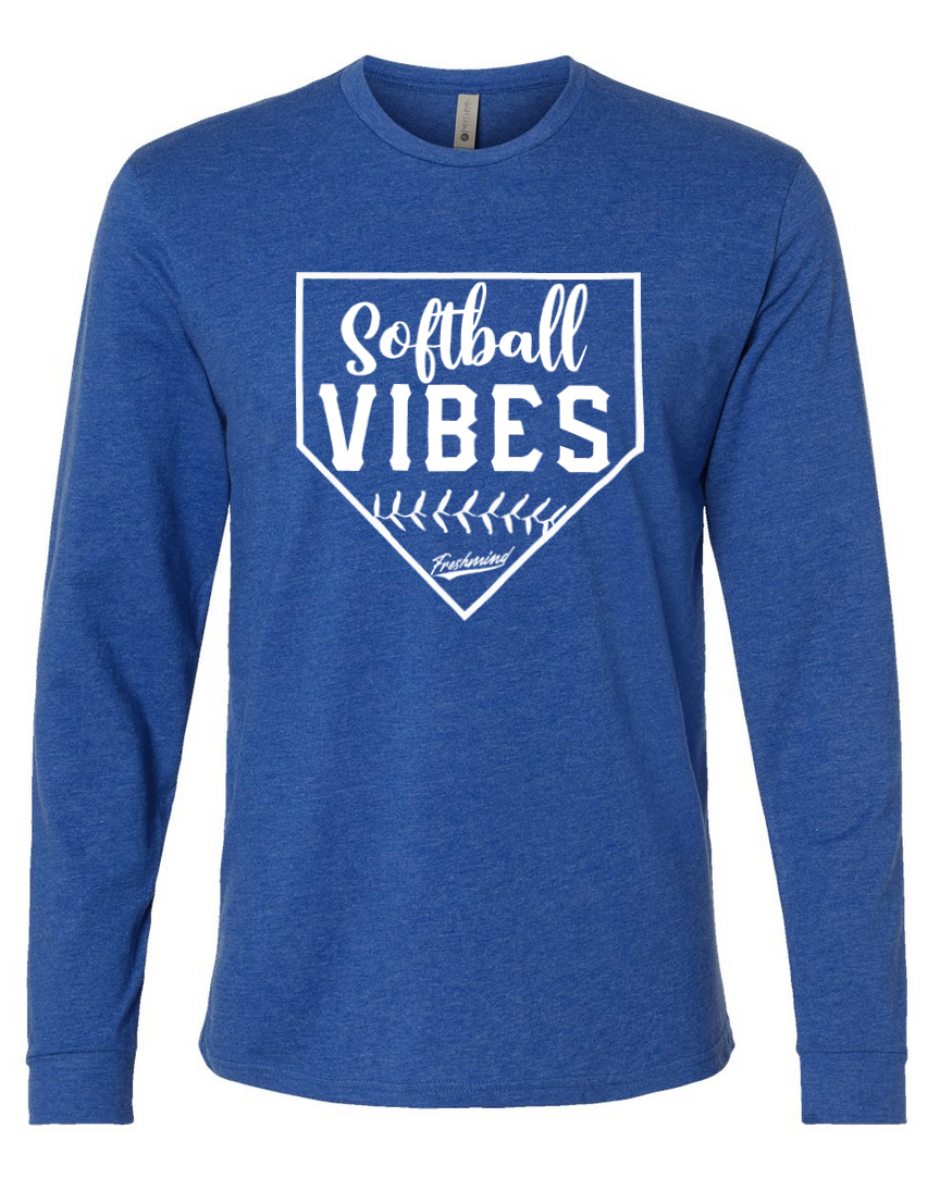 Softball Vibes/White – Royal Long Sleeve
