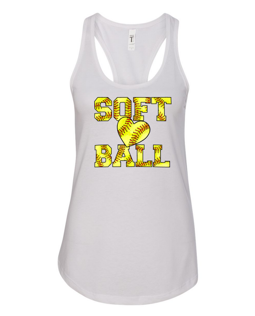 Softball – White Tank Top