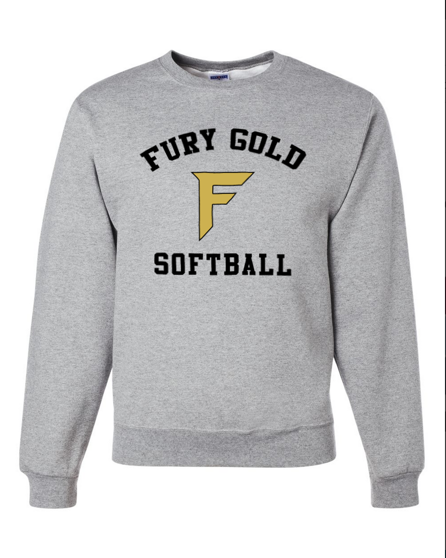 Fury Gold - Simple Gold - Gray/Black Crewneck