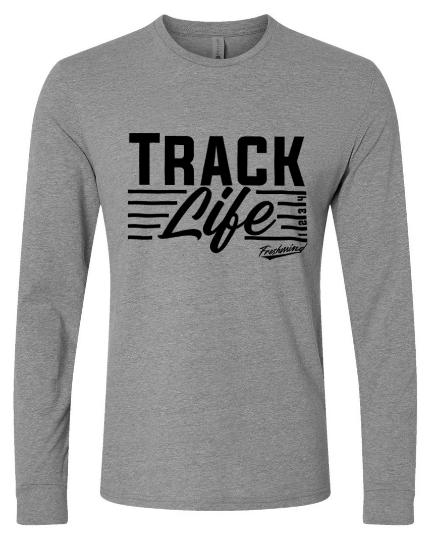 Track Life/Black – Gray Long Sleeve