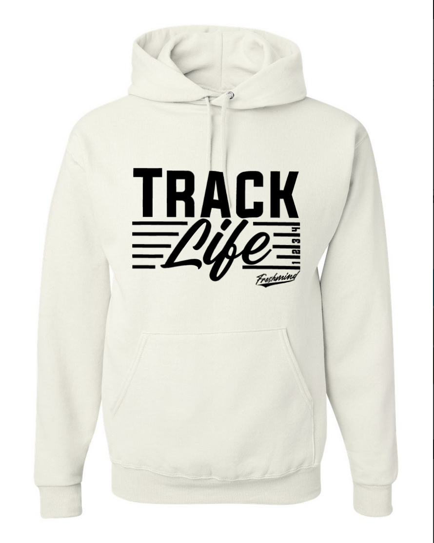 Track Life – White Hoodie