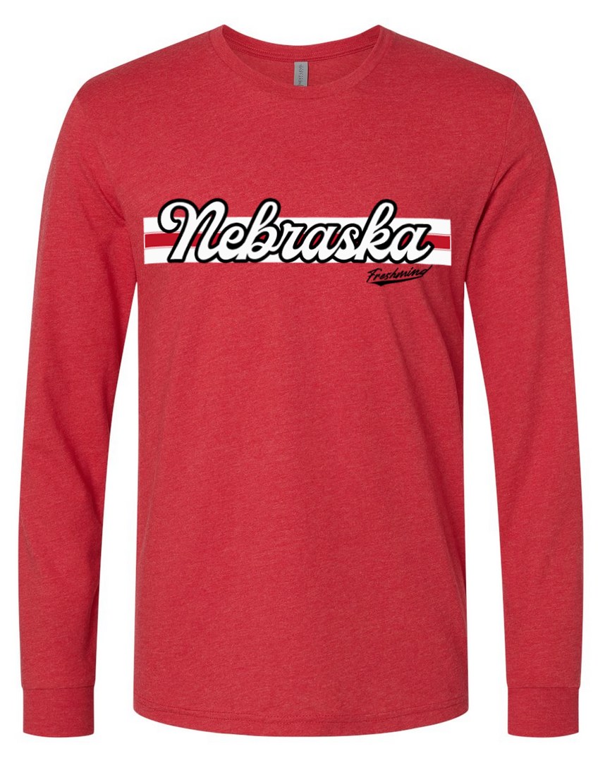 Vintage Nebraska – Red Long Sleeve
