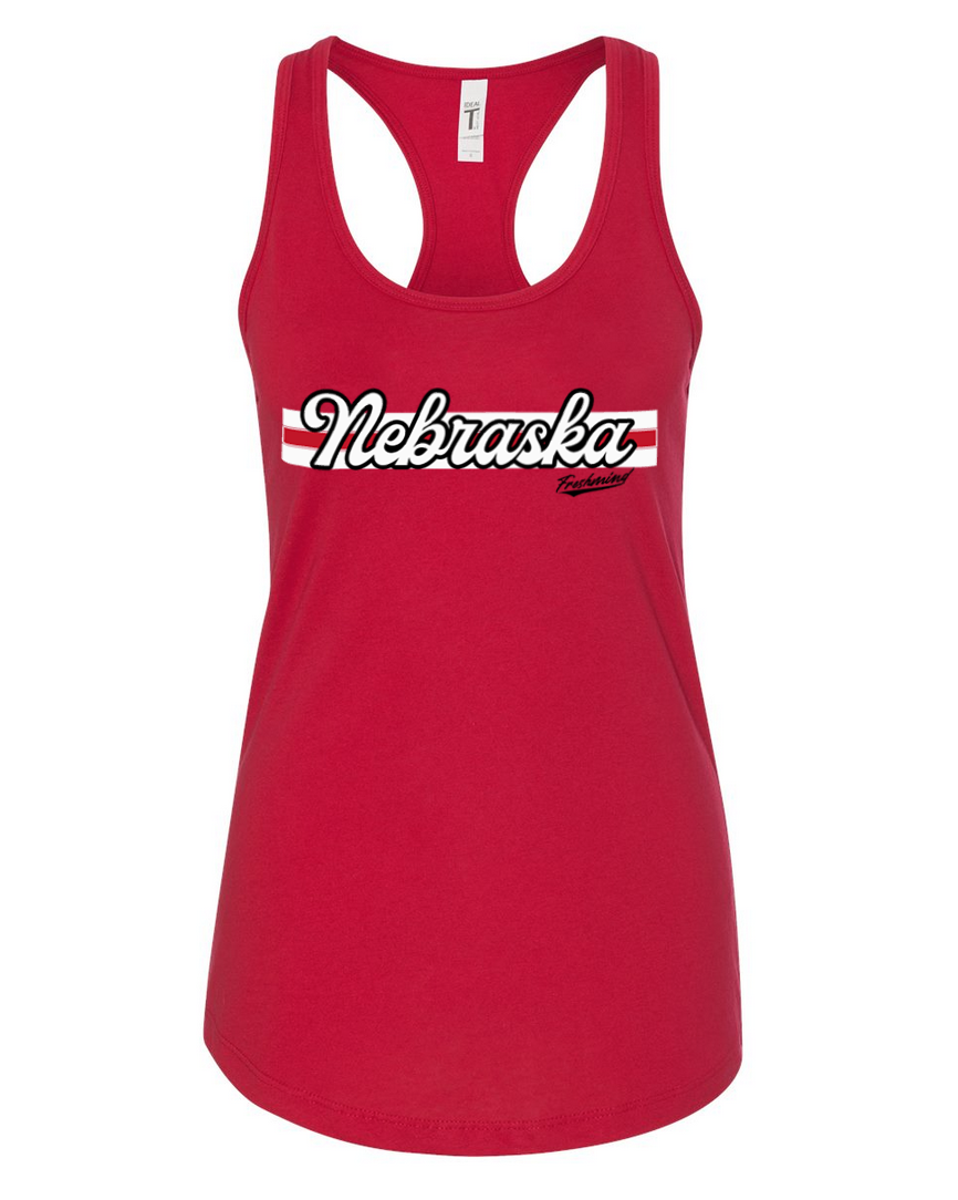 Vintage Nebraska – Red Tank Top