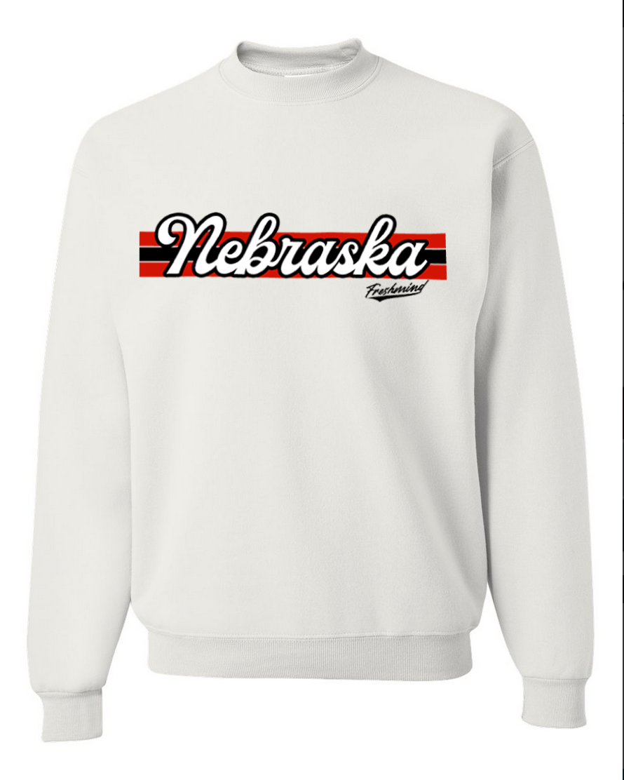 Vintage Nebraska – White Crewneck