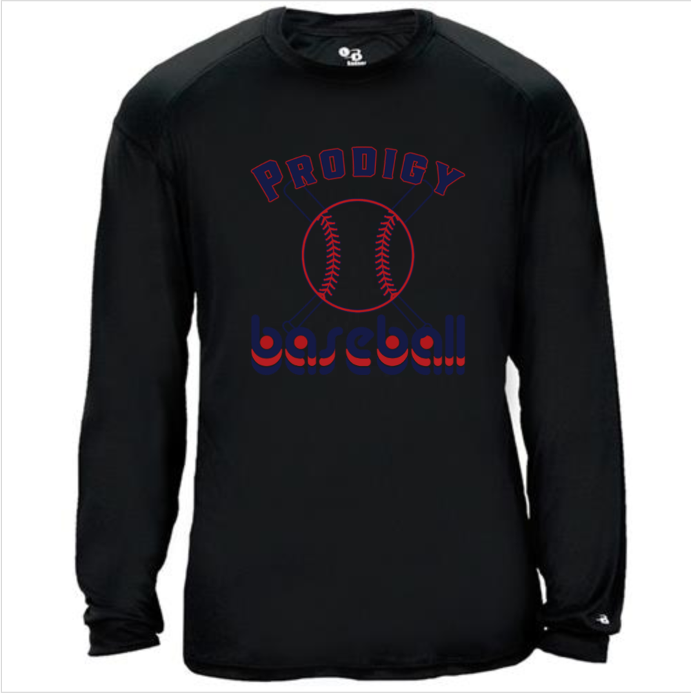 Vintage Prodigy Baseball – Black Performance Long Sleeve