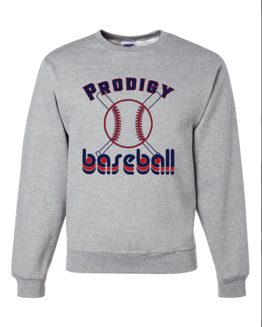 Vintage Prodigy Baseball – Gray Crewneck