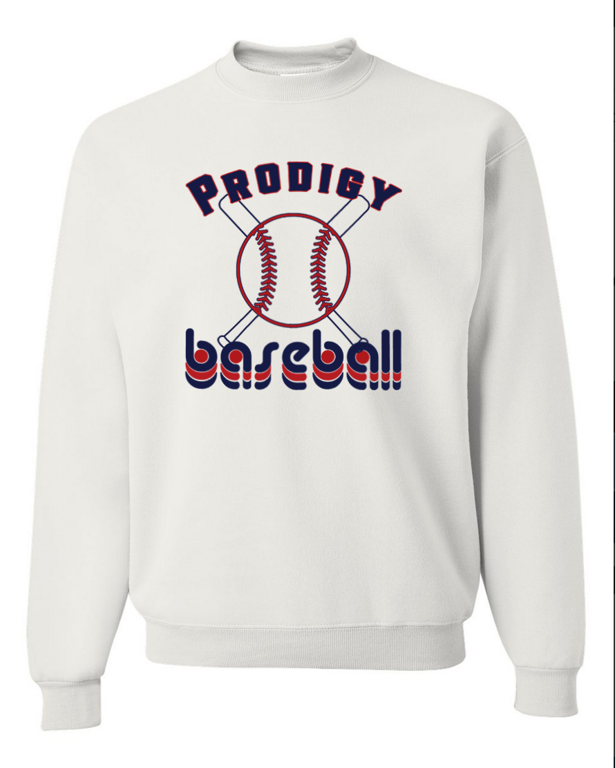 Vintage Prodigy Baseball – White Crewneck