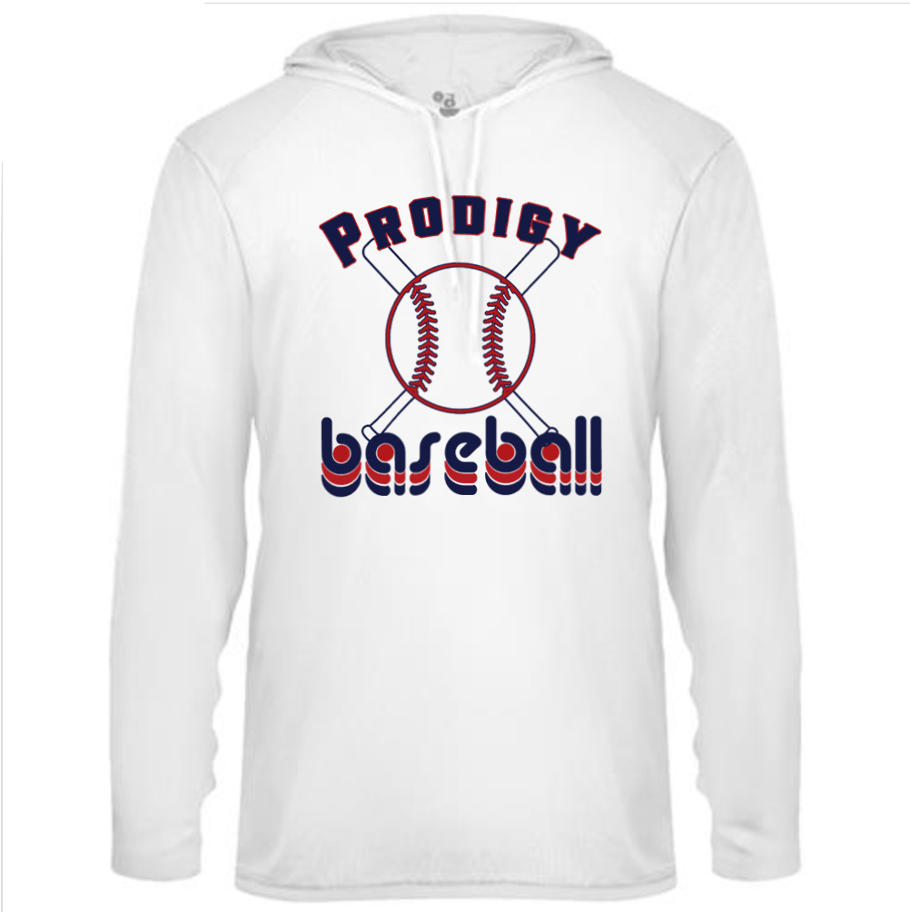 Vintage Prodigy Baseball – White Performance Hoodie