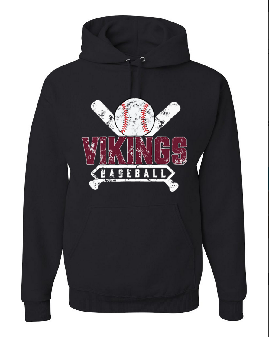 Waverly Baseball – Black Hoodie – White