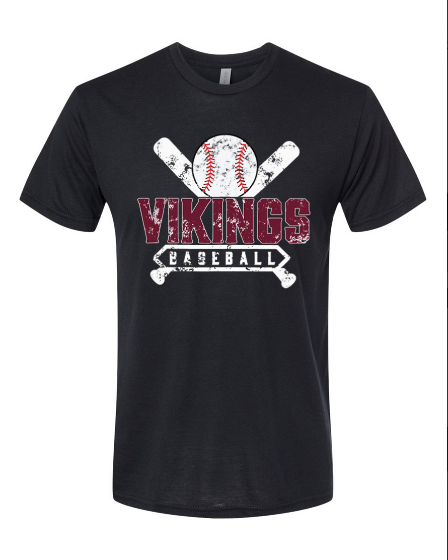 Waverly Baseball – Black T-Shirt – White