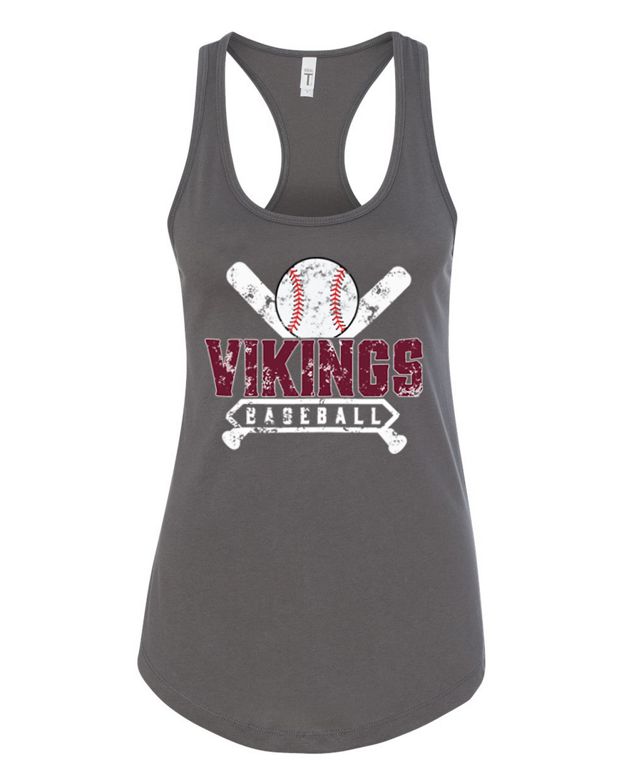 Waverly Baseball – Dark Gray Tank Top – White