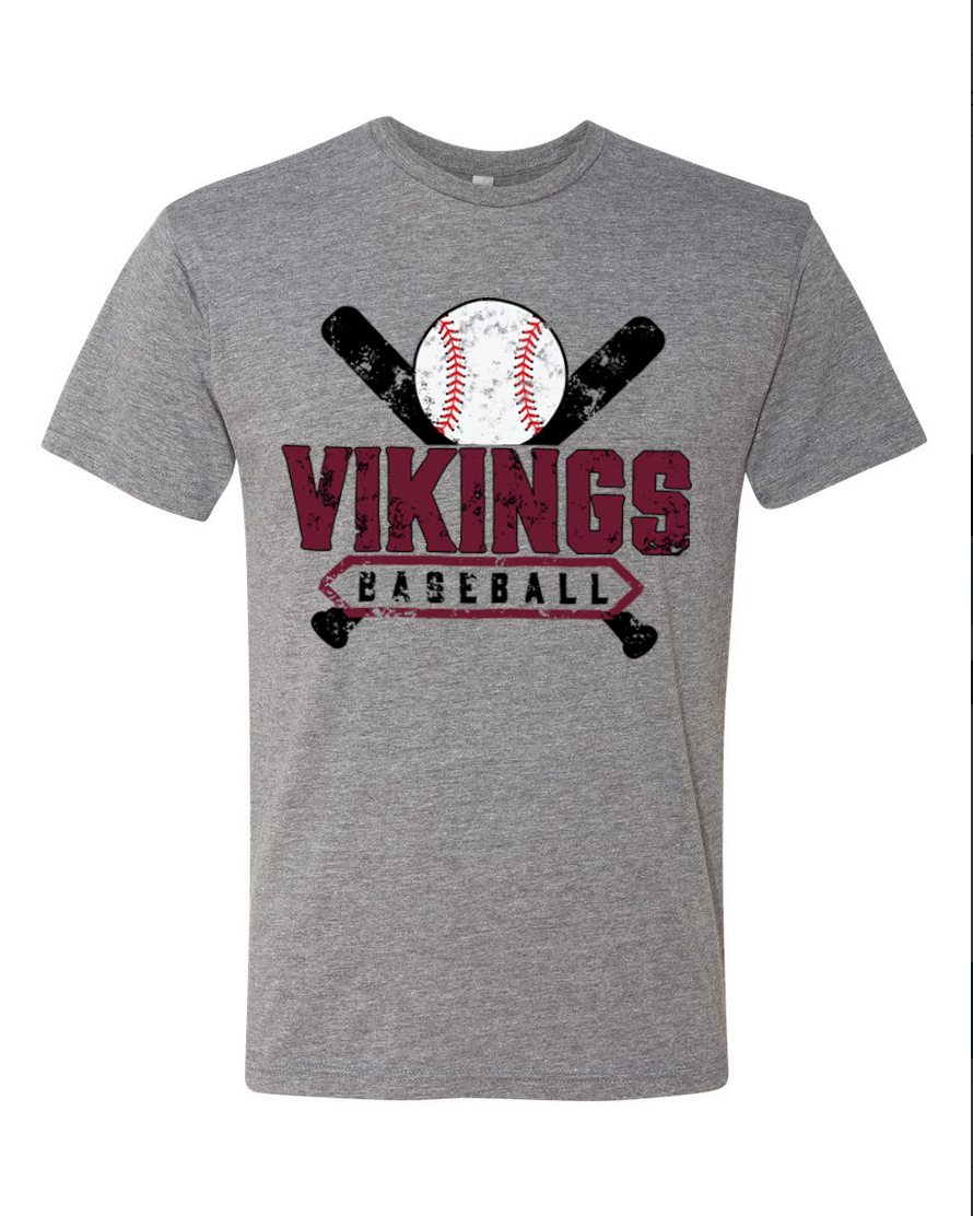 Waverly Baseball – Gray T-Shirt – Black