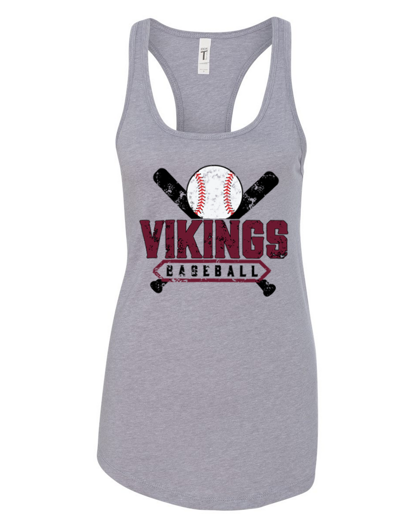 Waverly Baseball – Light Gray Tank Top – Black