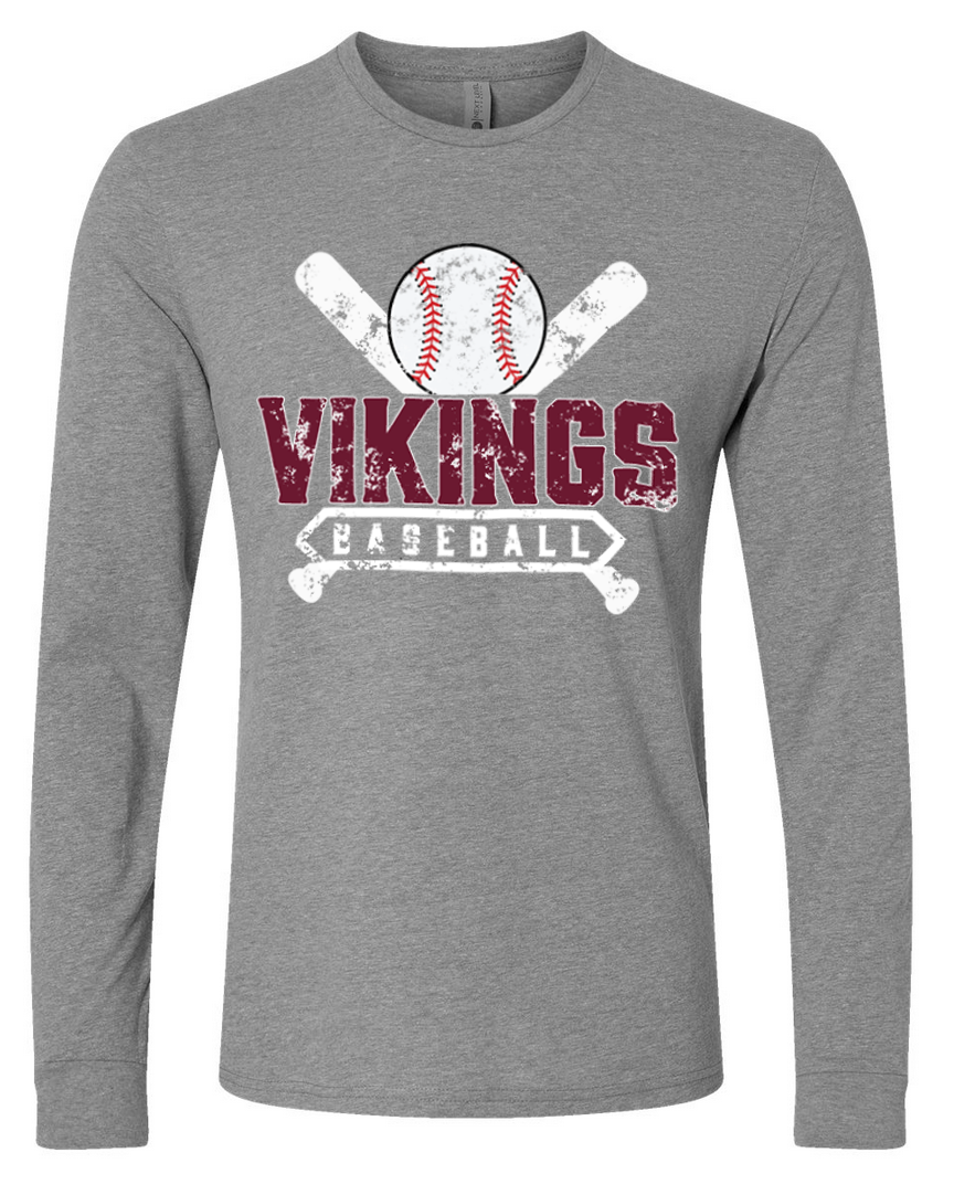 Waverly Baseball/White – Gray Long Sleeve