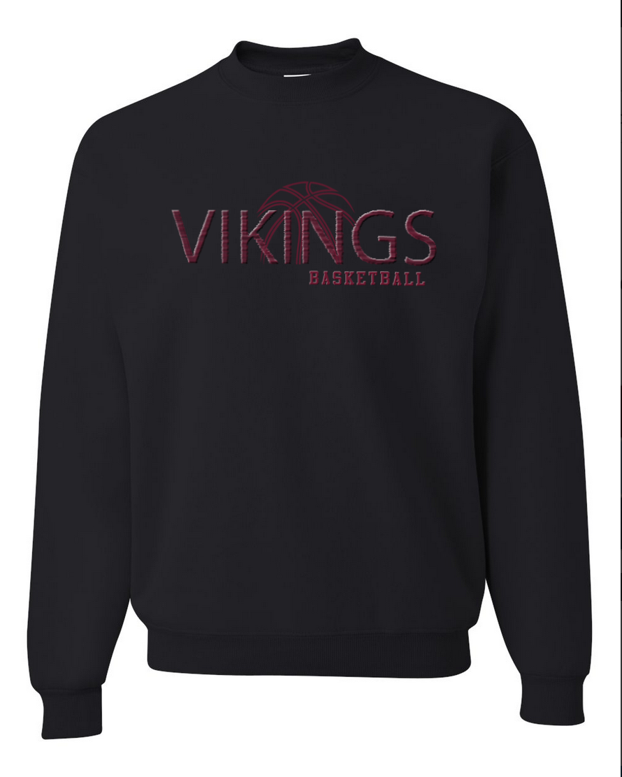 Waverly Basketball – Black Crewneck