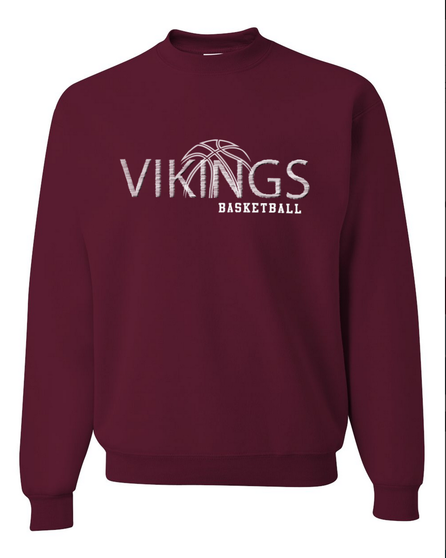 Waverly Basketball – Maroon Crewneck